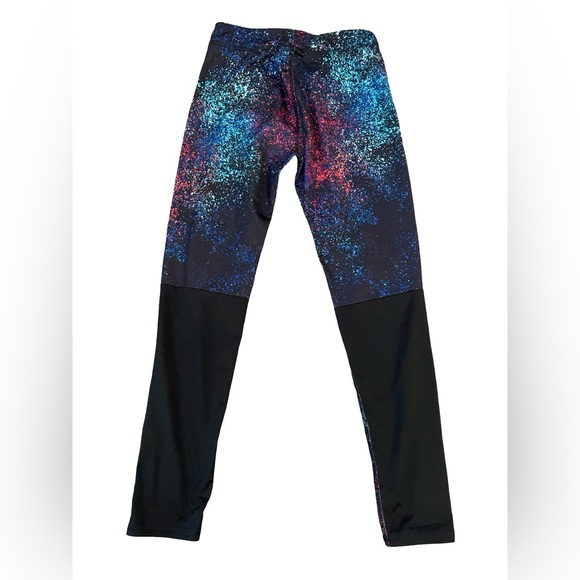 Adidas Kids' Cosmic Splash Leggings - Black and Blue - Picture 2 of 4